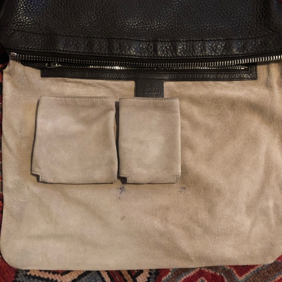 GUCCI Unisex Brown Pebble Leather Crossbody 100% Authentic - Picture 12 of 16